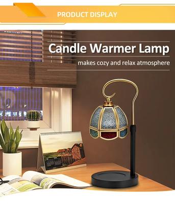 Elektrische Kerzenwärmerlampe Hauswärmer Geschenke Neue Heimdekoration Schreibtischlampe Wachsschmelzlampe Farbiges Glas Kerzenlampe