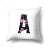 Polyester Pillowcase Flower Decoration Home 26 English Letter Printing Pillowcase Car Cushion Cover