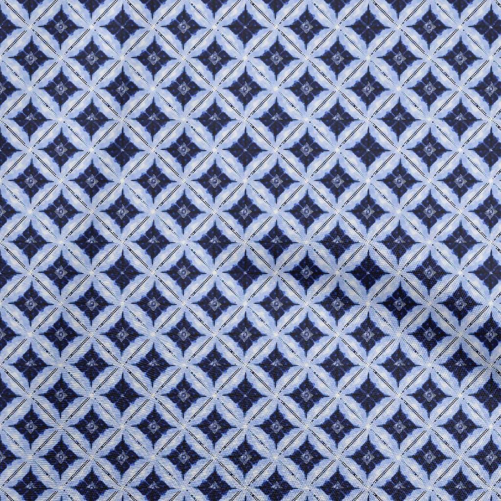 oneOone Cotton Flex Blue Fabric Asian Shibori Quilting Supplies Print Sewing Fabric by The Yard 40 Inch