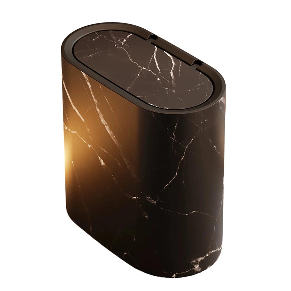 For Bathroom Black,White,Yellow Slim Trash Can Elegant Trash Can Small Bathroom Bin Narrow Profile Wide Opening