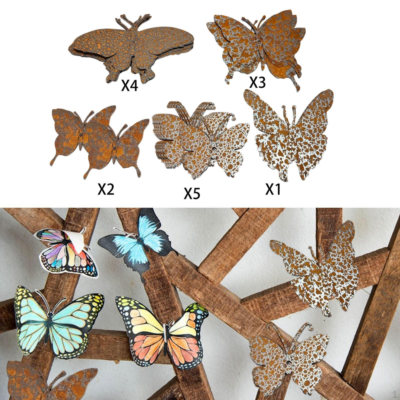 

15 Pieces Butterfly Wall Decor Convenient Antique Easy to Use Outdoor