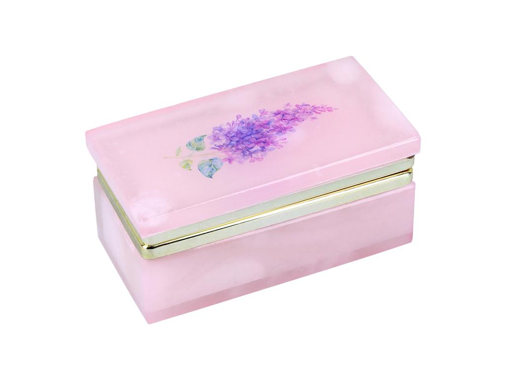 Rectangular Alabaster Box Container For Jewelry Box 8X4 Cm Gift
