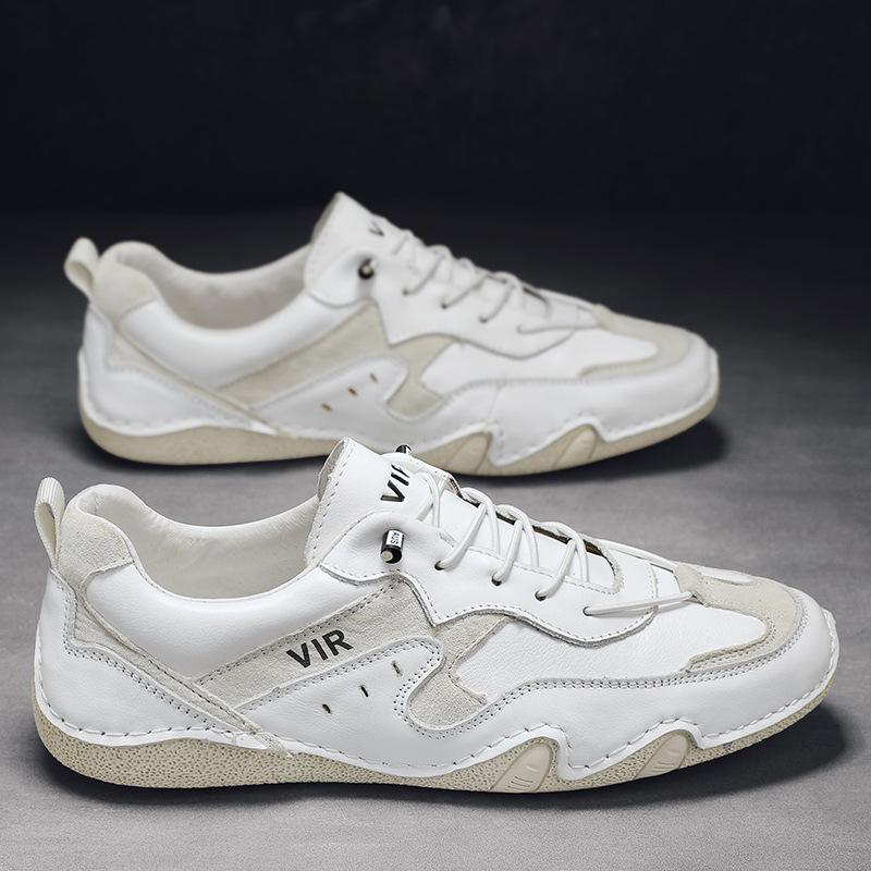 

American big-name withdrawal leather casual leather shoes men s soft-soled Doudou shoes lightweight driving shoes 38 белый