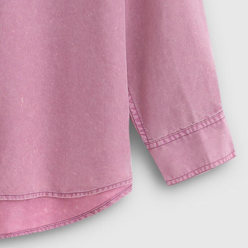 Gap Women's Embroidered Lyocell Loose Fit Long Sleeve Shirt