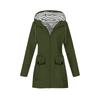 Women Stripe Rain Jacket Outdoor Plus Hooded Raincoat Windproof