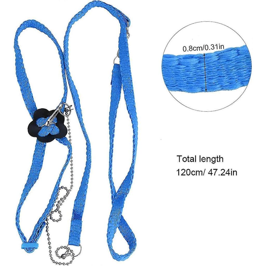 Bird Harness, Bird Training Harness, Training Leash, Fiber Bird Harness, Pet Harness For Outdoor Animal Training(blue)
