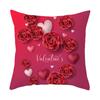 Valentine's Day Decor Pillowcases 4,Pack, Love Heart Printed Cushion Covers For Sofa/Bed,Red Black Pillow Cases For Home Decoration