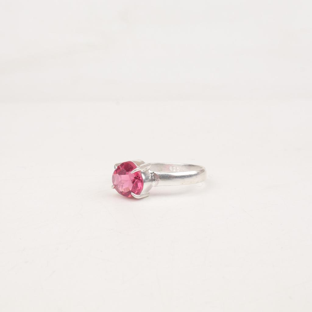 Natural Pink Tourmaline Gemstone 925 Sterling Silver Handmade Ring Gift For Her RR-43-14