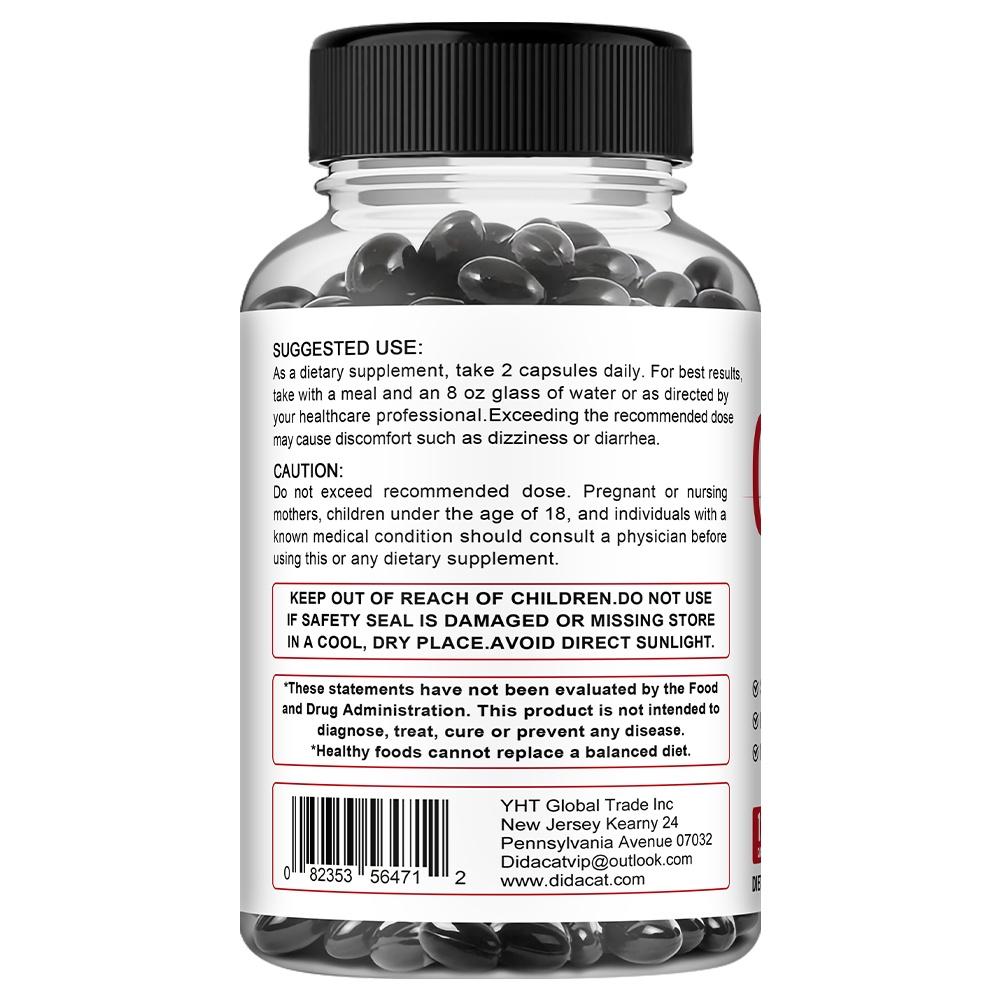 Didacat CoQ10 Supplement with BioPerine, Ubiquinone, Black Pepper Extract for Absorption, Organic Olive Oil, 120 Caps
