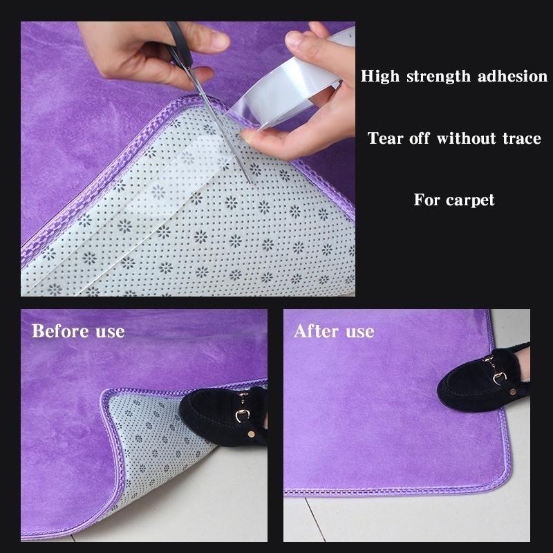 Reusable Traceless Double-sided Magic Nano Tape-Gel Grip Sticker Removable Washable Tapes Thicker