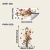 Lampione Stradale Vintage in PVC Ecologico con Rosa e Farfalla Adesivo Murale Rimovibile Autoadesivo Decorazione per Soggiorno Ingresso