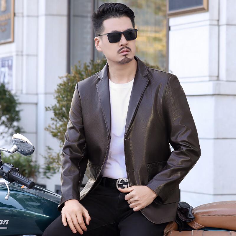 Lässiger Herren-Lederblazer aus dünnem Leder