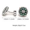 Spot wholesale exquisite creative hollow pattern design round 3 colors optional men's cufflinks, cross-border hot-selling jewelry