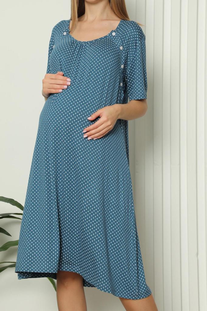 Maternity Tunic Nightgown Short Sleeve Lycra
