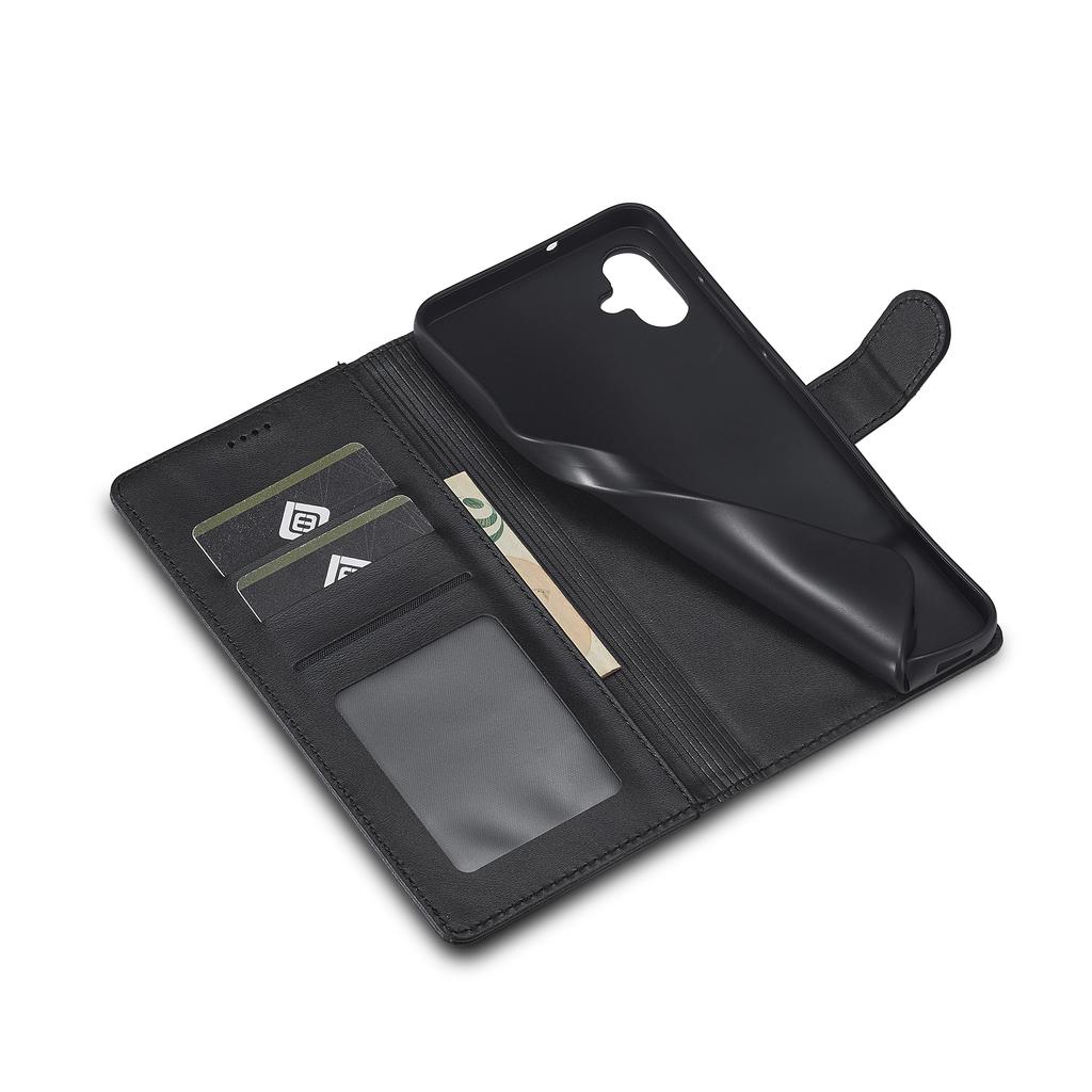 LC.IMEEKE For Samsung Galaxy A07 4G Case Calf Texture PU Leather Stand Wallet Phone Cover