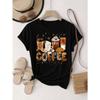 European Size Fashionable Letter Anime Printed Women'S Round Neck Pure T-Shirt, Featuring a Minimalist Design That Is Comfortable And Breathable