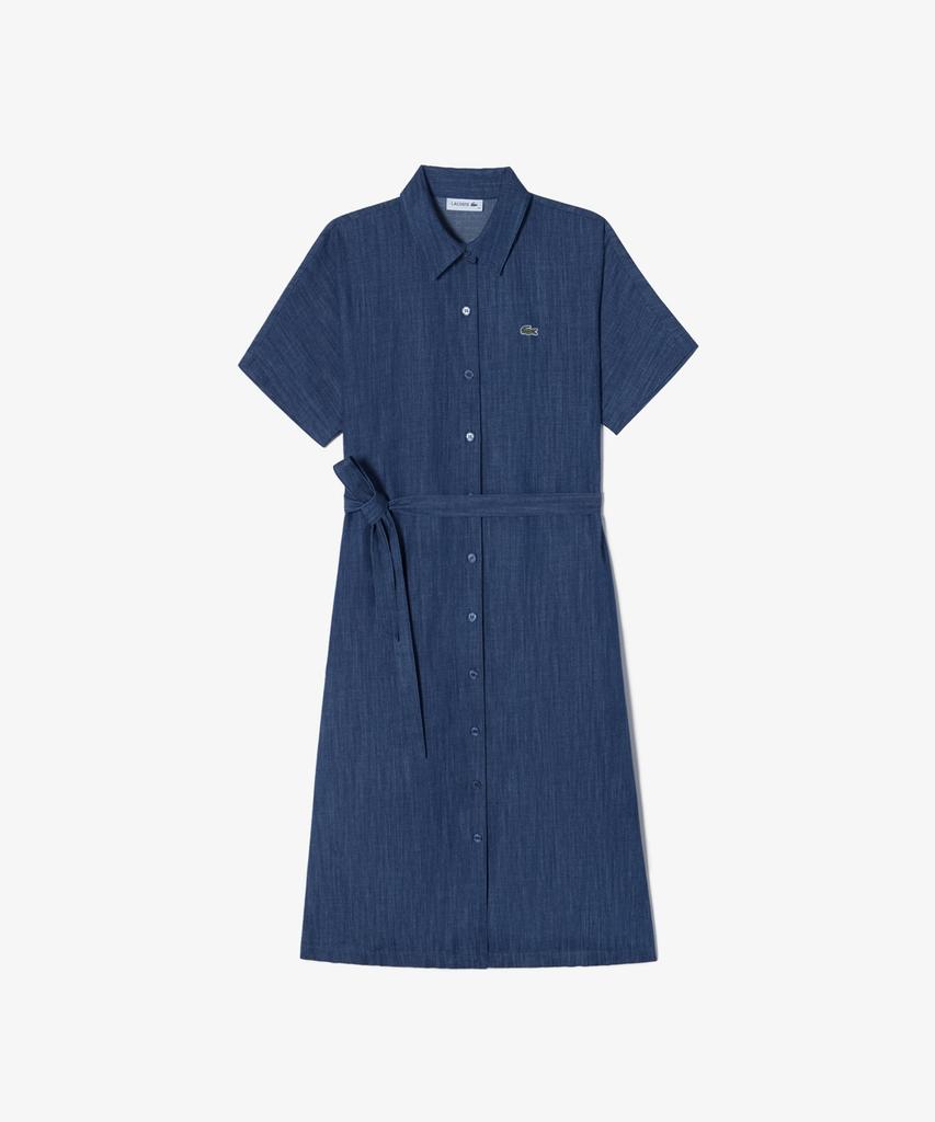LACOSTE Women'S Belted Short Sleeve Shirt Dress Ef306E-56G 36L