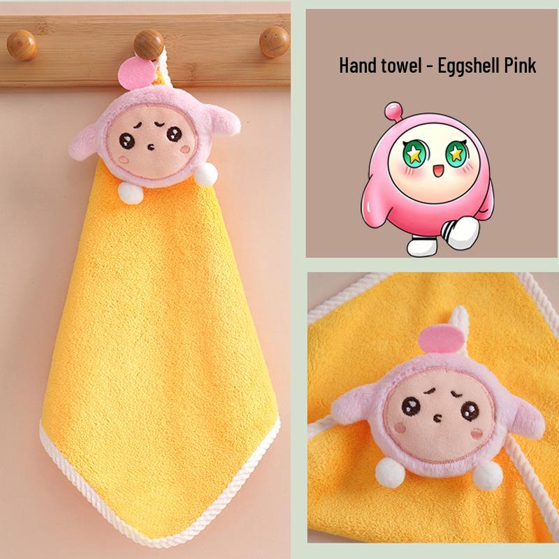 Coral Fleece Cute Cartoon Children's Hand Towel - Thick, Absorbent Small Square Towel