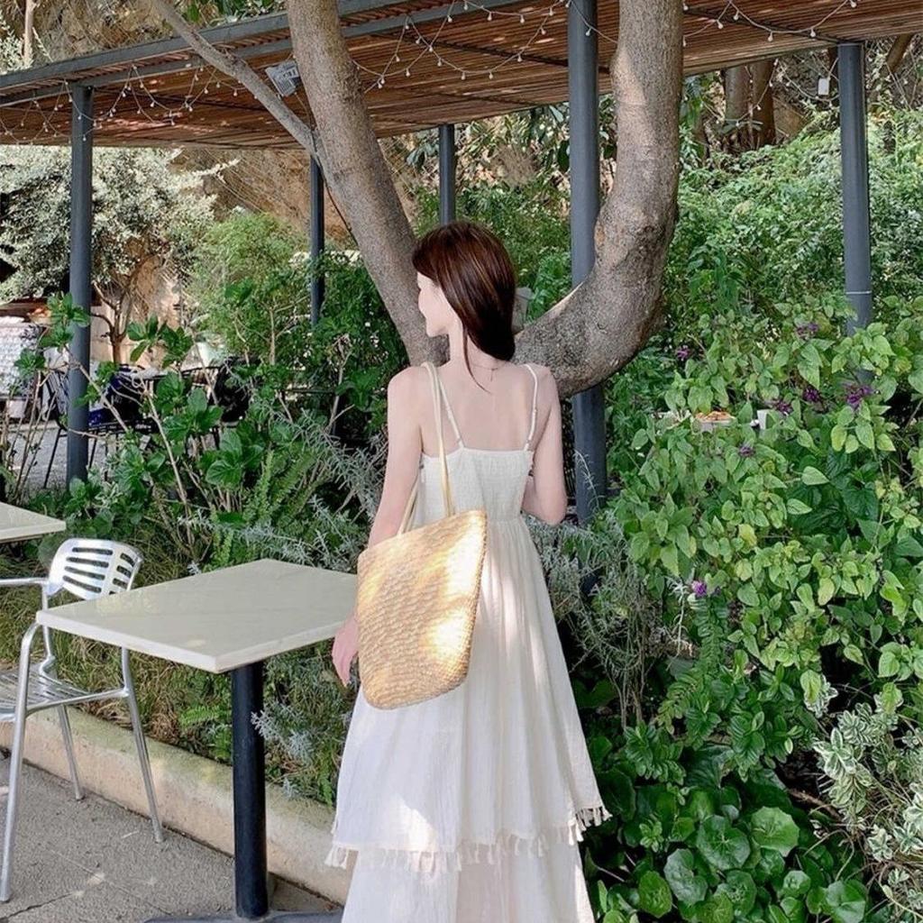 Bohemian Red Strappy Patchwork Fringe Dress - Ethnic Style Summer 2026