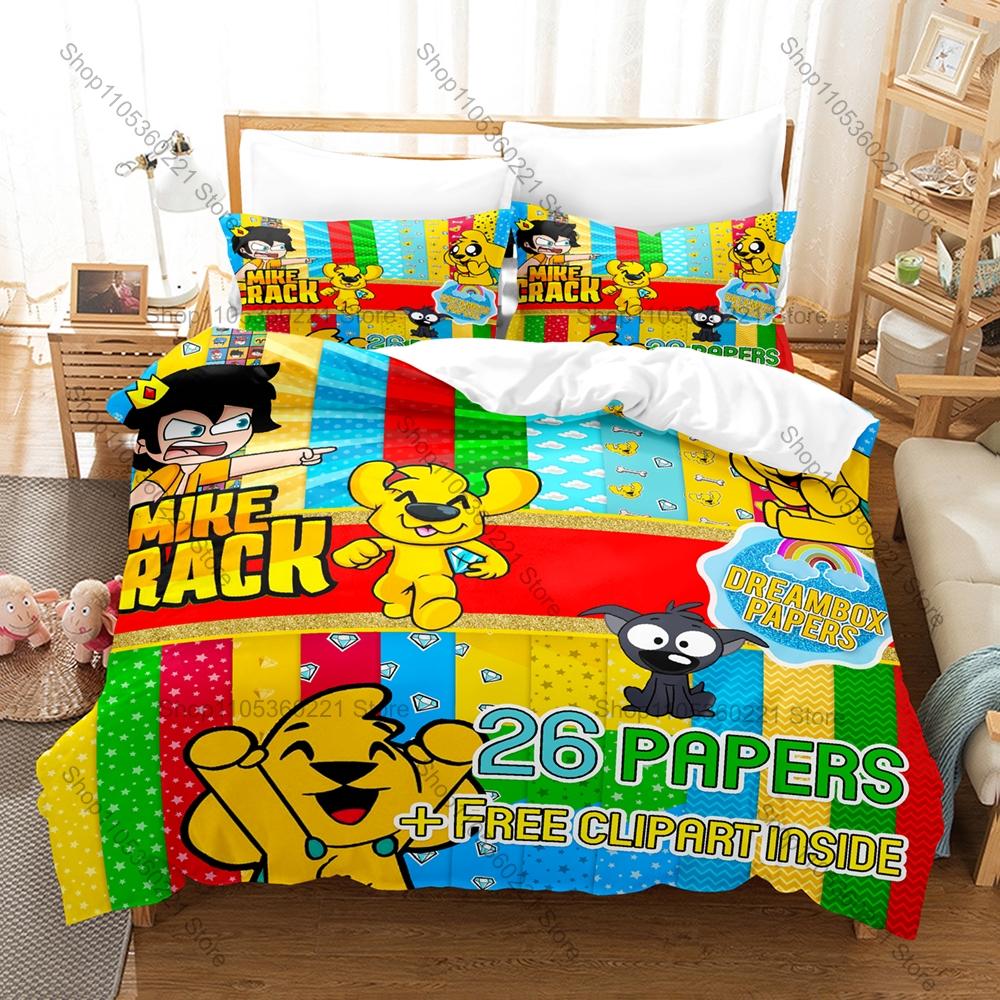 Personality Popular Spanish Gamer Mikecrack Bedding Set New Printed Duvet Cover Set Soft Microfiber Bed Linen for Fans Bedroom