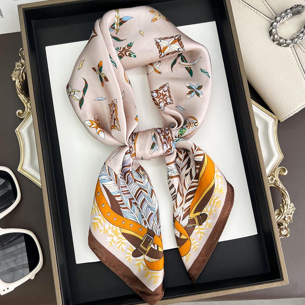 111% Mulberry Silk 71 Square Scarf, New Sky City Professional Decorative Scarf, Commuting To Work Versatile Silk Scarf