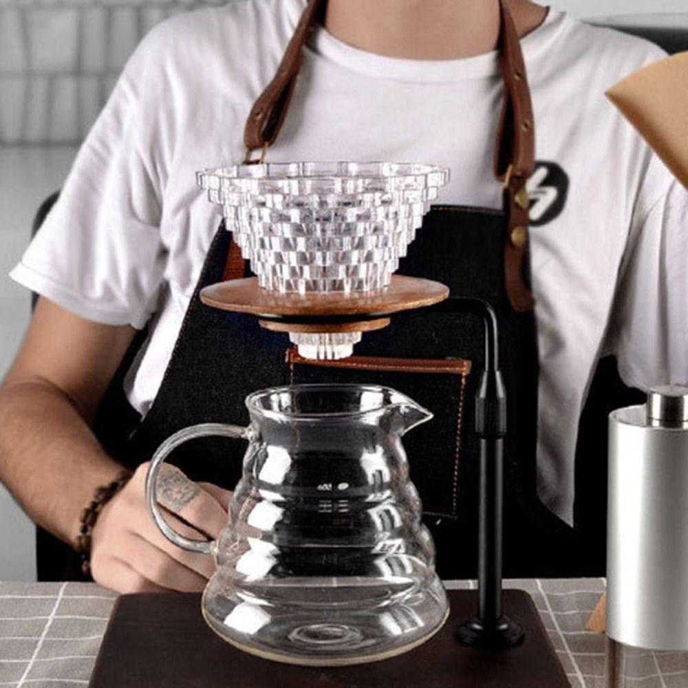 Portable Transparent Hand Brewed Coffee Filter Cup Cone Shaped Resin Coffee Dripper BPA Free Manual Coffee Funnel Picnic