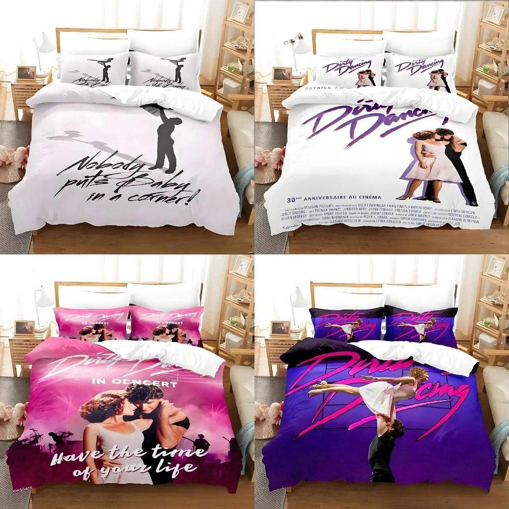 3d Dirty Print Dancing Pattern Duvet Cover Pillowcase Set Bedroom Bedding Gift