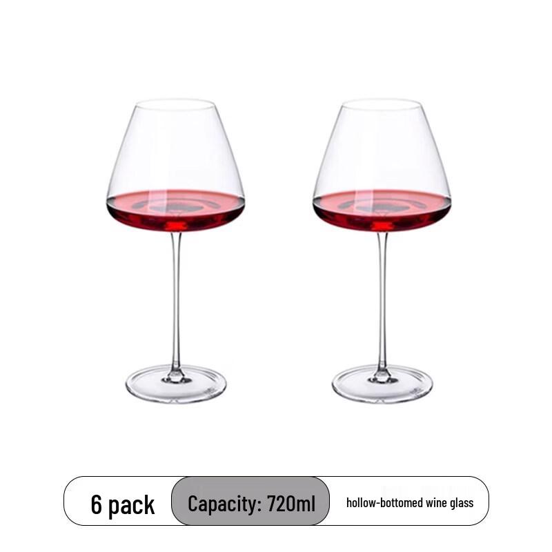 ZISIZ Premium German Craft Burgundy Red Wine Glass Set