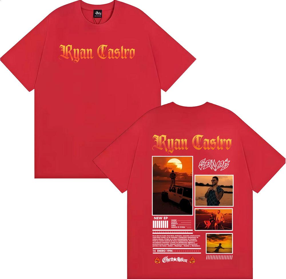 

Rapper Ryan Castro Sende Album Tour 2026 Graphic Tshirt Unisex Women Oversized Fashion High Street T Shirts Casual Cotton Tshirts S