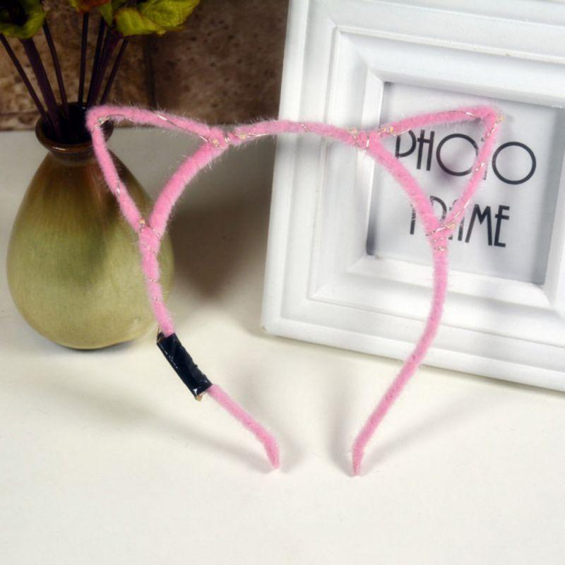 1Pcs Glowing Cat Ears Headdress Colorful Flash Garland Hairbands Women Girl LED Neon Birthday Wedding Party Supplies