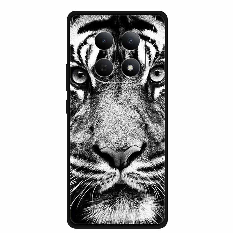 Cover For Xiaomi POCO M8 Case Funda For POCO M 8 Bumper Protective Luxury TPU Soft Silicone Back Phone Cover Animals Lion Tiger
