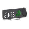 Modern LED Clock with Time Temperature and Humidity Projection for Bedroom Office Dorm Alarm Clock