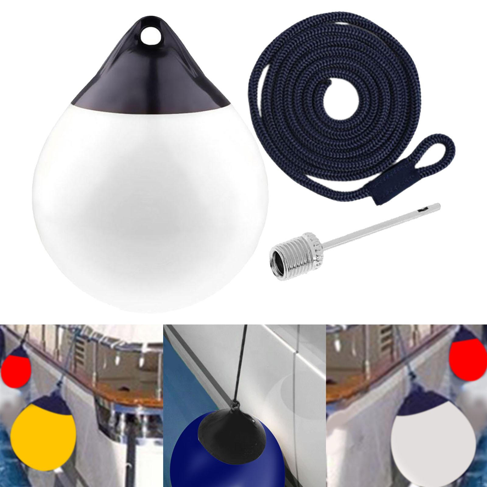 

Лодочный шар, якорный буй, поплавок для причала, морской причал для парусных лодок, рыбалка White w Black Rope