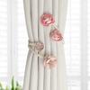 Rose Flower Curtain Tieback No Drill Hooks Creative Living Room Window Rope Tie  Flower Curtain Holdbacks for Home Decor