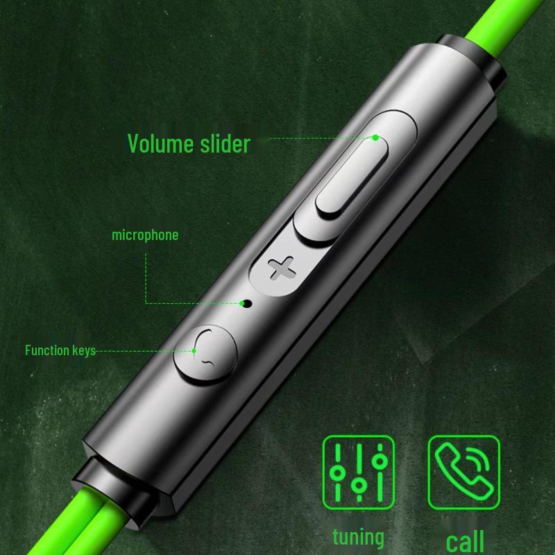 Type-C Elbow Noise-Cancelling Magnetic Earphones with Comfortable Long-Wear Design, Wired In-Ear Gaming Earbuds Y7