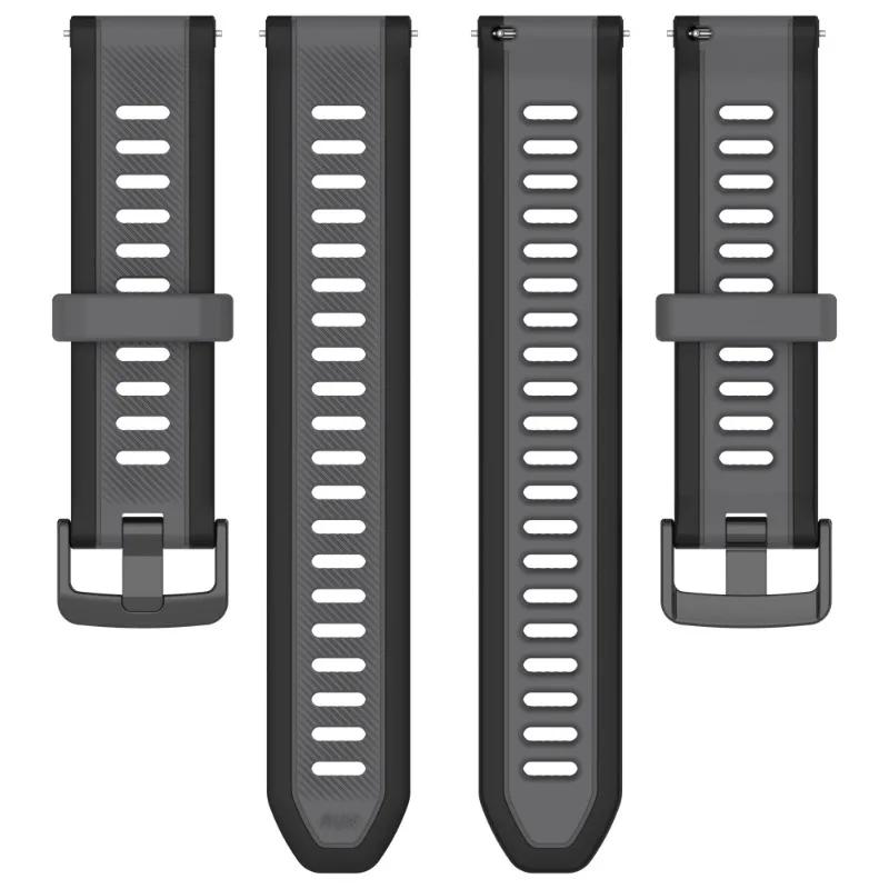 18/20/22mm silicone strap For Huawei watch 5 46mm/Garmin Forerunner 570 970 265 55 165 965 Bracelet Band For Huawei watch 5 42mm