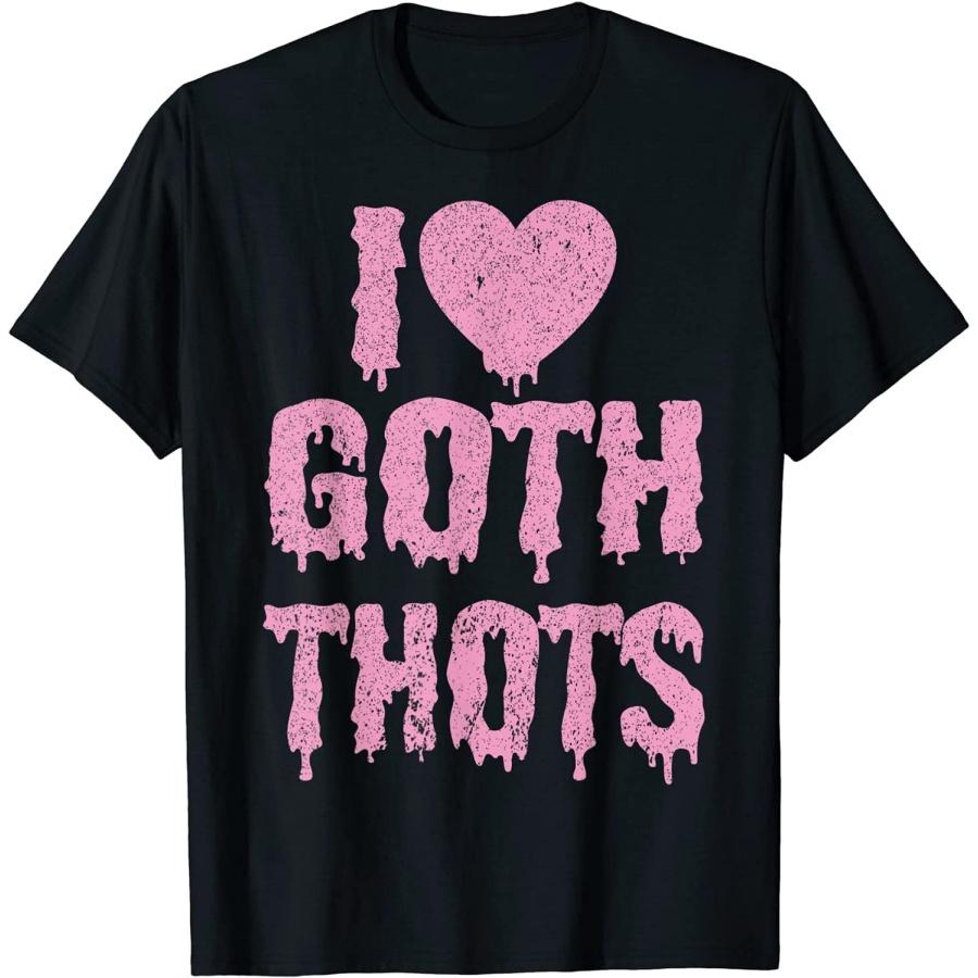 Я люблю готических THOTS Унисекс Футболка Мужчины Женщины для Сына Дочери папы мамы S