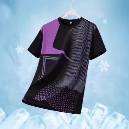 2026 Summer New Short-sleeved T-shirt Outdoor Breathable Printing Crew Neck Sports Running Shirt Unisex Top