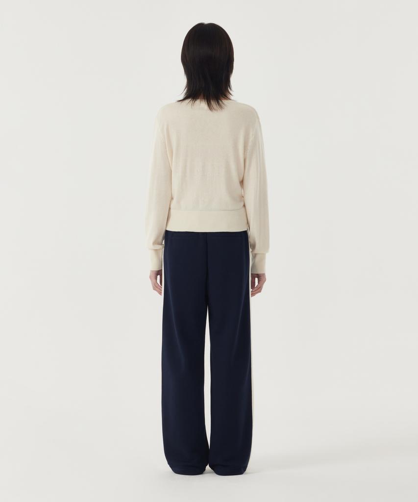 COVERNAT WOMAN V-Neck Wool Blend Knit Ivory