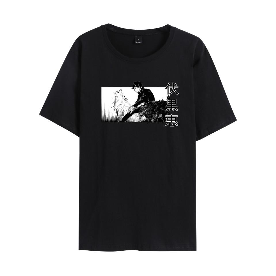 

Jujutsu Kaisen Cartoon Tshirt Men Women Print Top Tees Harajuku Tshirts Fashion Summer T-shirt XS чёрный