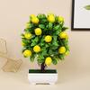 8 Stiler Frukt Bonsai Blomster Potte Simulert Grønne Planter Bryllup Hjem Hotell Kontor Borddekor