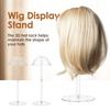 Acrylic Hat Stand Wig Display Holder Clear Domed Baseball Cap Holder with Pedestal Tabletop Organizer Baseball Cap Storage Rack