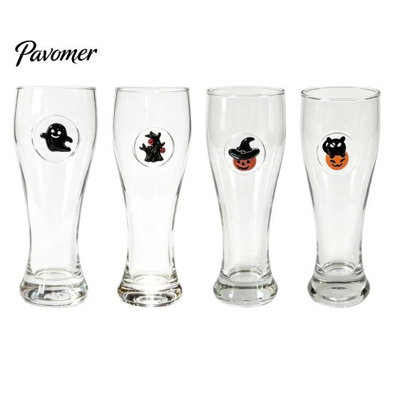 Regalo di Novità per le Feste per Amici Bicchiere da Birra da 400 ml, Tazza Bicchiere Spettrale Zucca Fantasma Gatto Nero Halloween Tè alla Frutta, Bicchieri Alti per Bar, Decorazione Cucina