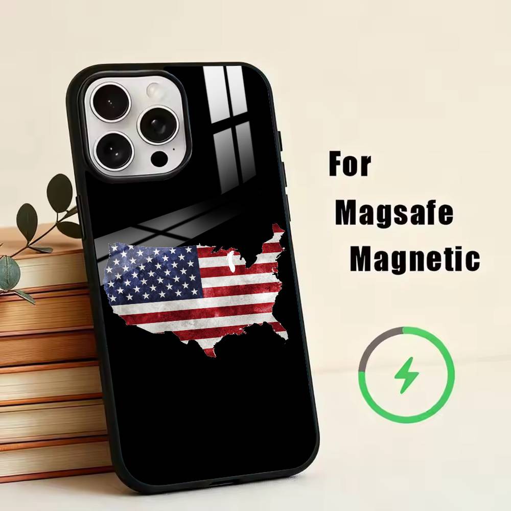 

The Culture of the American Flag Phone Case For iPhone17,16,15,14,13,12,11 Plus,Pro Magnetic with Magsafe Wireless Charging iPhone14PRO