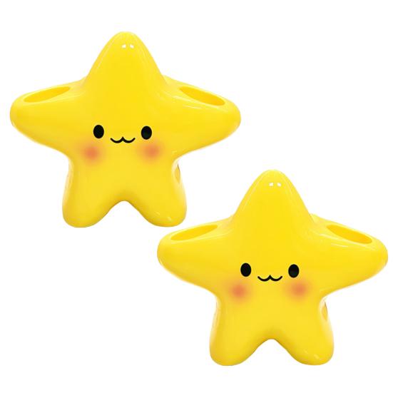 1/2Pcs Electric Toothbrush Holder with Anti-Slip Design Cartoon Star Shape Stable Placement Toothbrush Organizer Bathroom Accessory