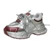 Brand Design Red Gray Girls Sneakers Fashion New Boys Chunky Sneakers Lovely Pink Dad Shoes Trendy Children Casual Shoes 35-43
