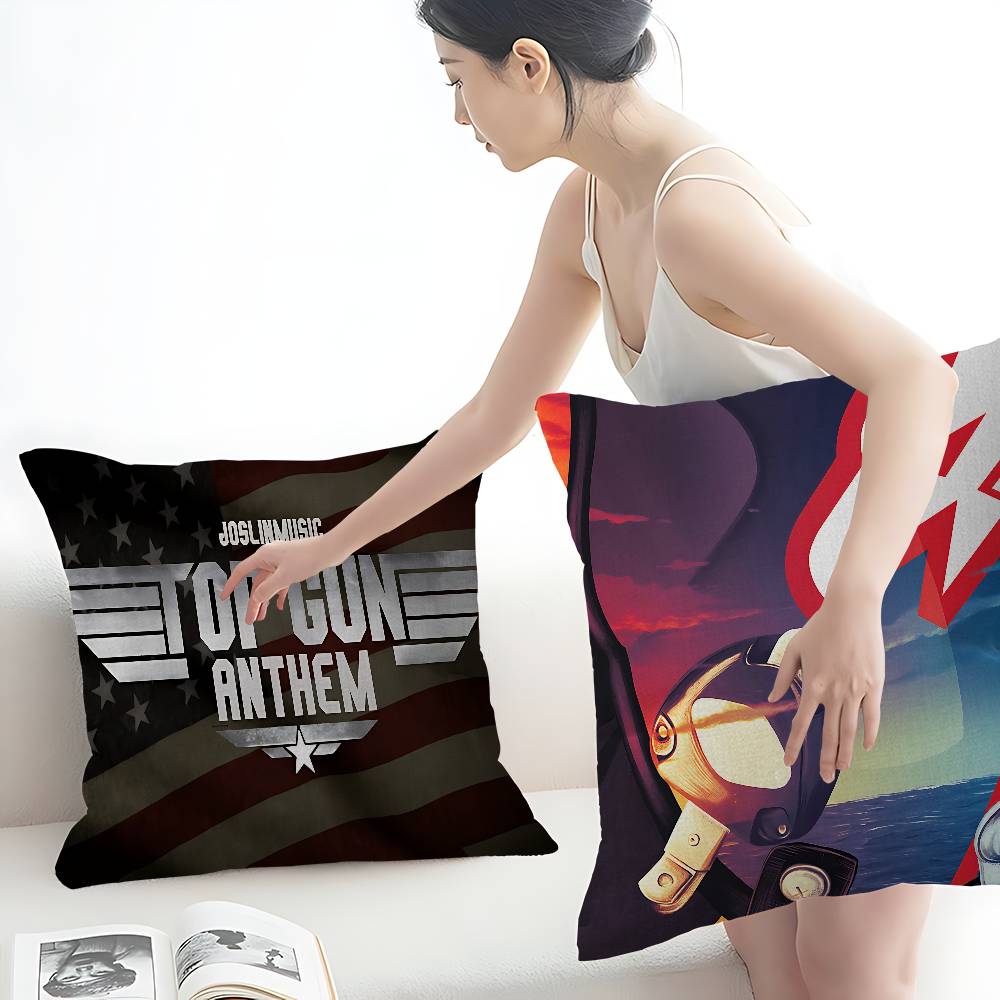 T-Top Gun Pillowcase Toon Gift Cushion Cover Bedroom Home Sofa Chair Seat Decor Pillow Case