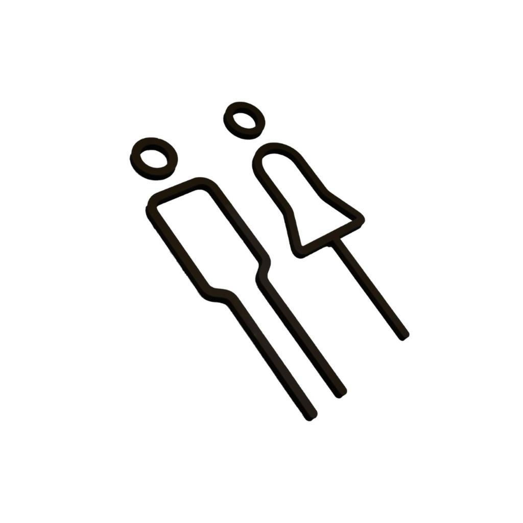 Male Female Toilet Sign Restroom Signage Bathroom Sign Decals Toilet Door Sign for Restaurant Parks Shopping Mall Office Hotel