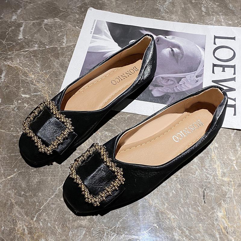 Schuhe Frühling große Größe neu spitze Zehen flacher Ausschnitt Damenschuhe Abendschuhe Herbst Damenschuhe