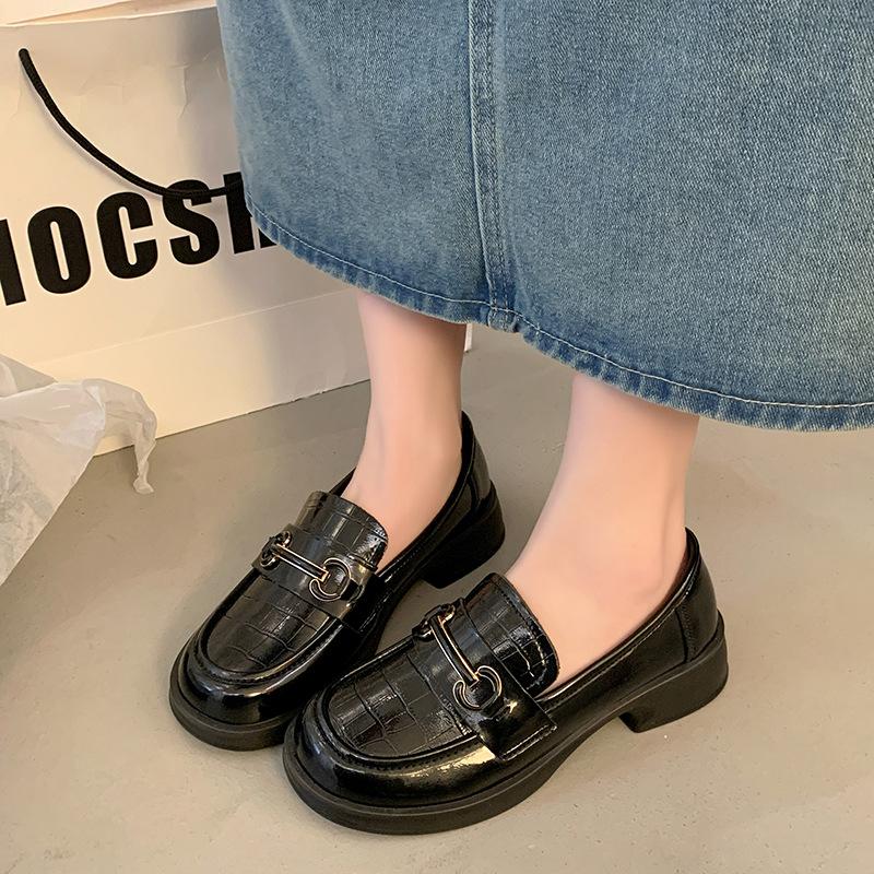 Dámské robustní platformové penny loafers z PU kůže nazouvací pohodlné s kulatou špičkou business casual boty elegantní do kanceláře do práce vycházkové mokasíny pro ženy